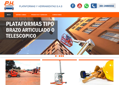 web poscionada por alquiler de plataformas